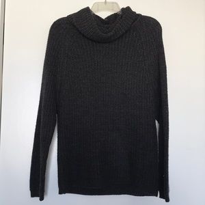 Dark gray turtleneck sweater